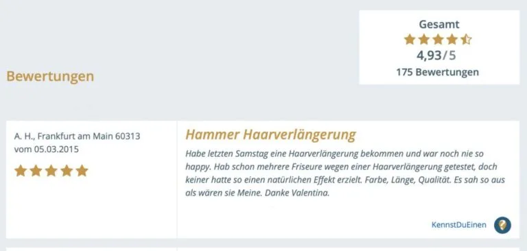 Hammer Haarverlängerung 1 Hammer Haarverlängerung in Frankfurter Friseursalon