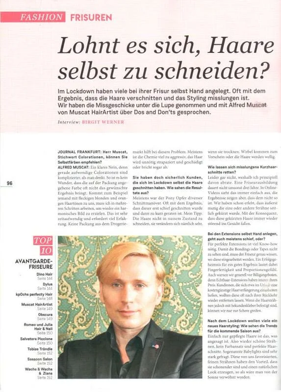 Lohnt es sich, Haare selbst zu schneiden? 2 Frankfurt kauft ein 2022 und das Alfred Muscat Interview